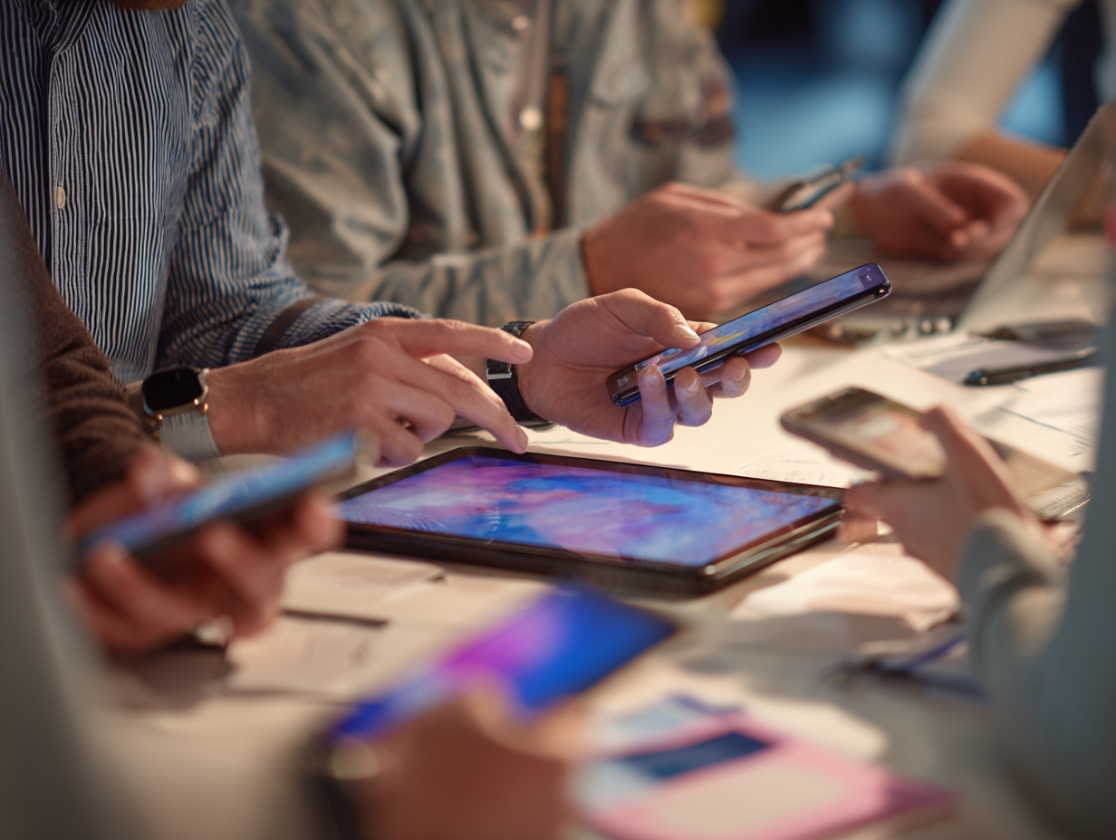 Product strategy team co-designing prototypes